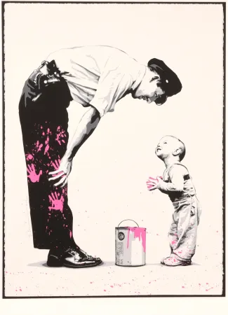 シルクスクリーン Mr Brainwash - Not Guilty (Pink)