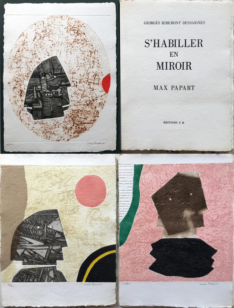 エッチングと　アクチアント Papart - G. Ribemont Dessaignes : S’HABILLER EN MIROIR (1977).