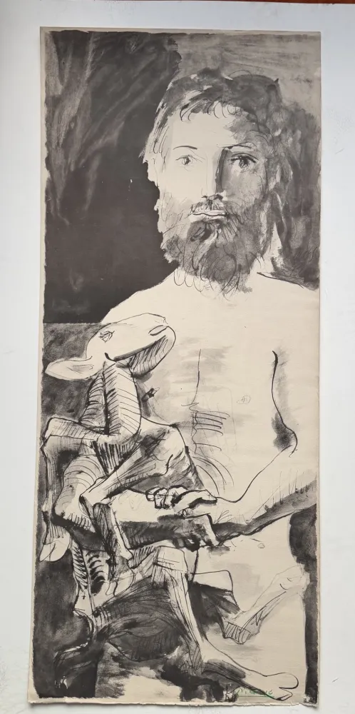ステンシル Picasso - L homme au mouton