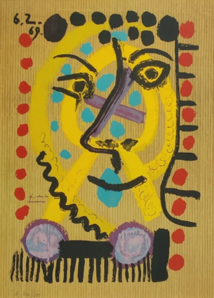 リトグラフ Picasso - One plate, from Les Portraits Imaginaires