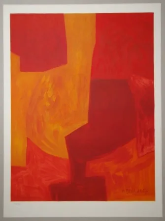 リトグラフ Poliakoff - Composition gouache 1969