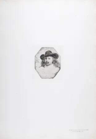 輪転グラビア印刷 Rembrandt - Jeune homme dans un octogone
