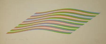 シルクスクリーン Riley - Untitled (Waves)