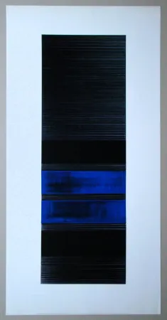 オフセット Soulages (After) - Peinture - 1990