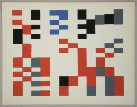 シルクスクリーン Taeuber-Arp - Composition Aubette - Relief 1927