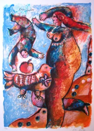 リトグラフ Tobiasse - L'Oiseau Prophete