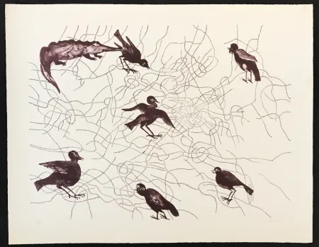 彫版 Toledo - Birds and Crocodile