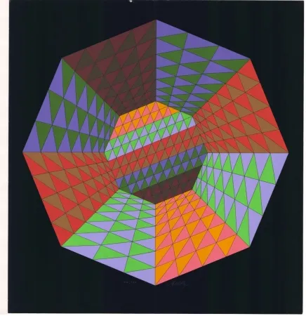 シルクスクリーン Vasarely - Heisenberg