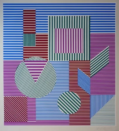 シルクスクリーン Vasarely - Untitled