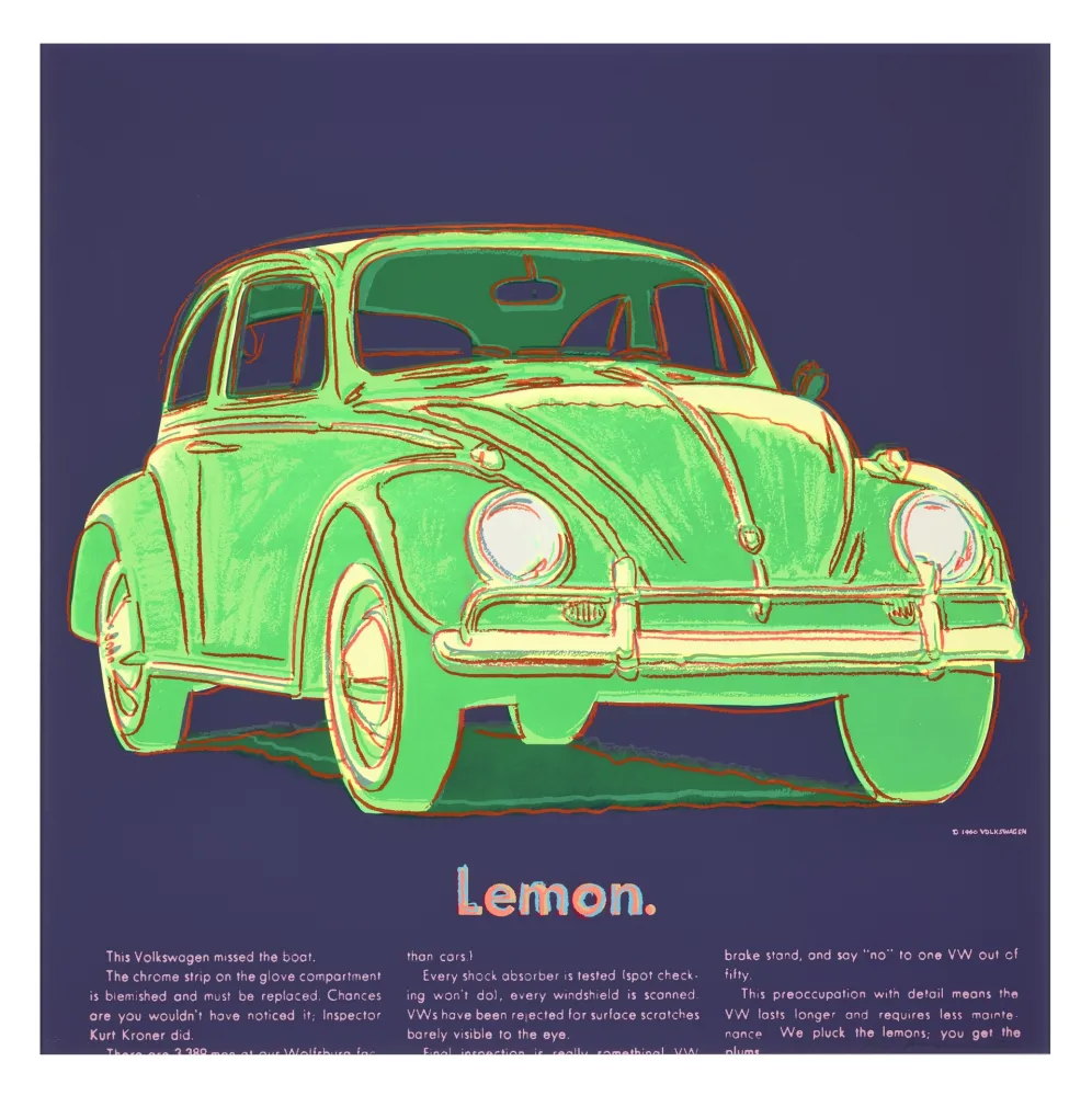 シルクスクリーン Warhol - Volkswagen