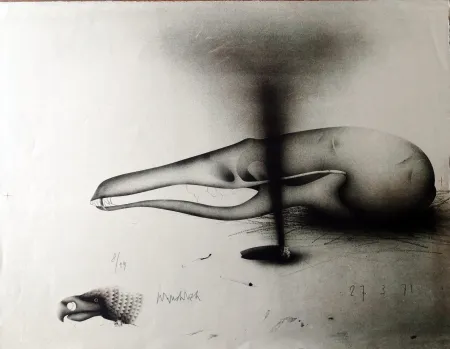 リトグラフ Wunderlich - Composizione