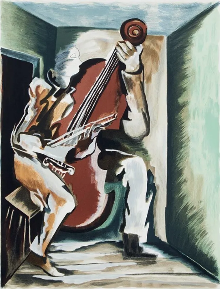 リトグラフ Zadkine - Le musicien